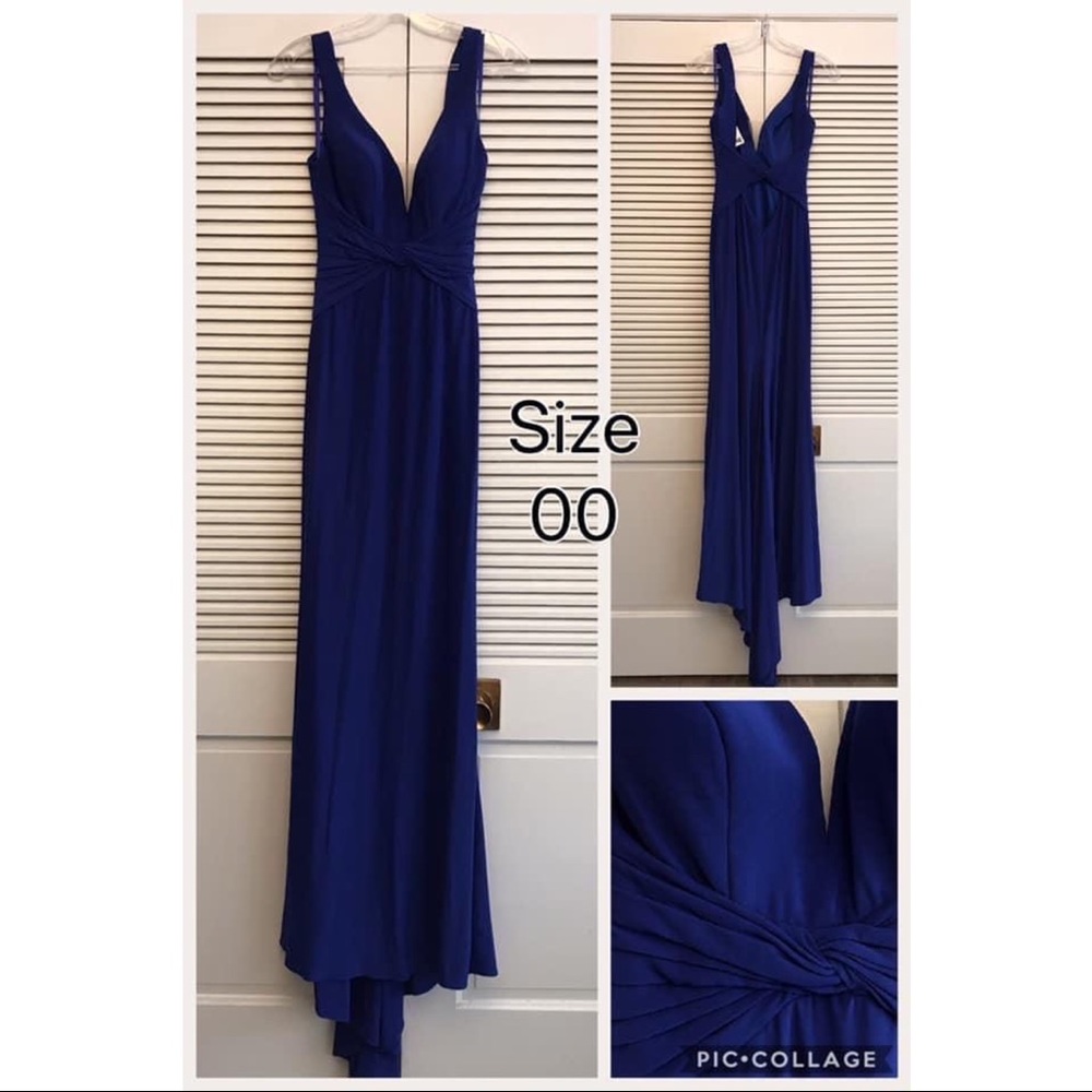 La Femme Royal Blue Evening Gown